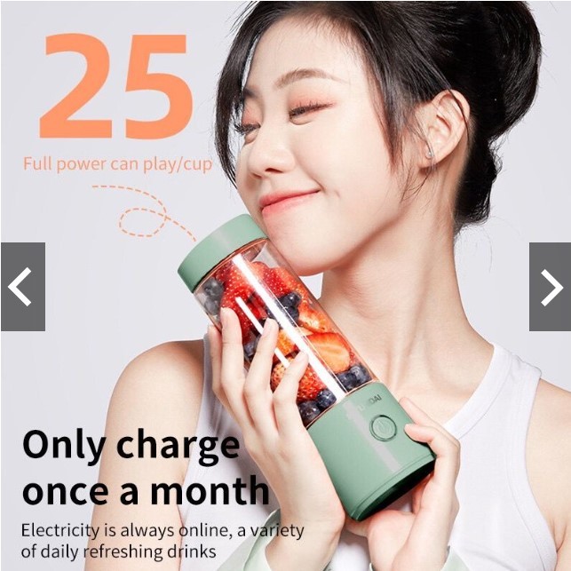 Hyundai Mini Fruit Blender/USB Rechargeable Portable Juice Blender
